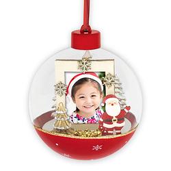 Foto van Haes deco - foto kerstbal xl voor pasfoto 3,5 x 4,5 cm - rond 10 cm - ls449hs