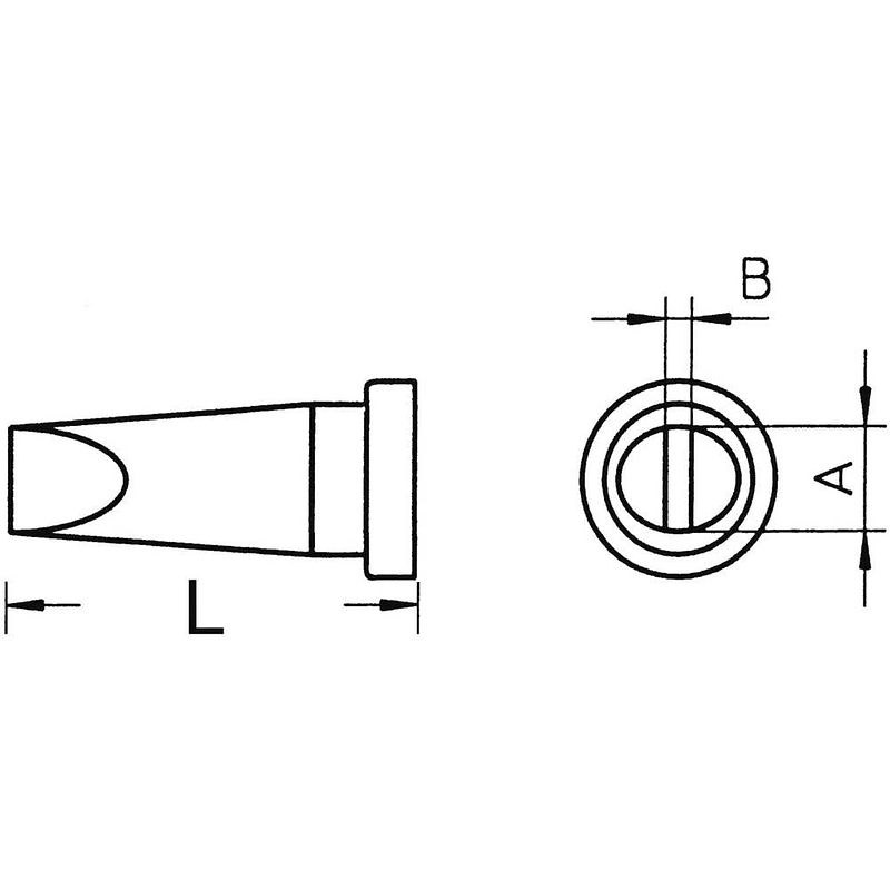 Foto van Weller lt-a soldeerpunt beitelvorm, recht grootte soldeerpunt 1.6 mm inhoud: 1 stuk(s)