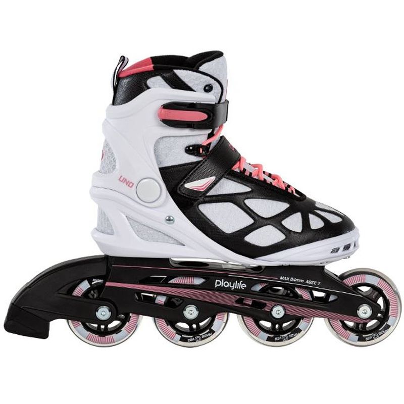 Foto van Playlife inline skates uno pink 80 softboot 82a roze maat 41