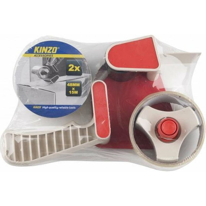 Foto van Tape dispenser inclusief 2x rollen tape - tape (klussen)