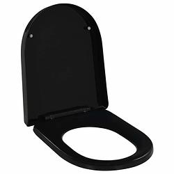 Foto van Vidaxl toiletbril soft-close met quick-release ontwerp zwart