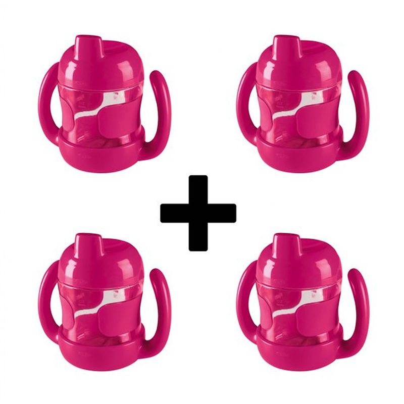 Foto van Oxo tot sippy beker met handvaten (200 ml) - pink set van 4