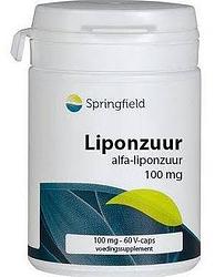Foto van Springfield alpha liponzuur 100mg vegetaische capsules 60st