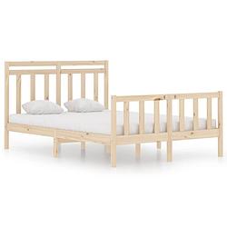 Foto van The living store bedframe grenenhout - zwart - 120 x 190 cm - multiplex lattenbodem