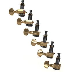 Foto van D'saddario pwat-6r3 auto-trim tuning machines 6 in-line set-up goud