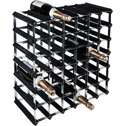 Foto van Rta wineracks - wijnrek verzinkt - black ash - 42 flessen - zelfbouwkit