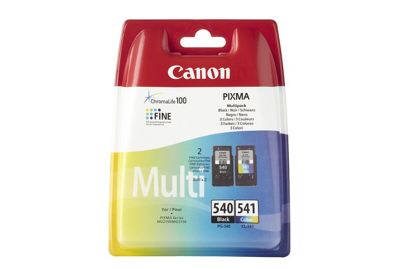 Foto van Canon pg-540 en cl-541 multipack inkt zwart