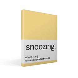 Foto van Snoozing - kussenslopen - set van 2 - katoen satijn - 60x70 - geel