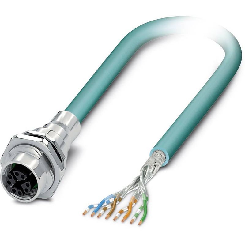 Foto van Phoenix contact 1424135 sensor/actuator steekconnector m12 aantal polen: 8 bus, inbouw 0.50 m 1 stuk(s)