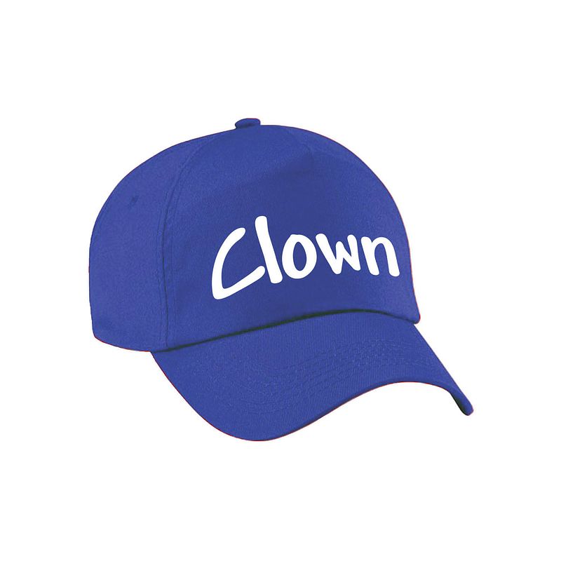 Foto van Clown verkleed pet blauw kinderen - verkleedhoofddeksels