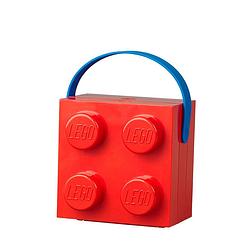 Foto van Set van 2 - lunchbox brick 4 met handvat, rood - lego