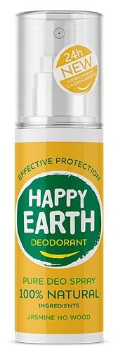 Foto van Happy earth 100% natuurlijke deo spray jasmine ho wood