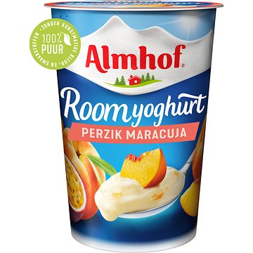 Foto van Almhof roomyoghurt perzik maracuja 500g bij jumbo