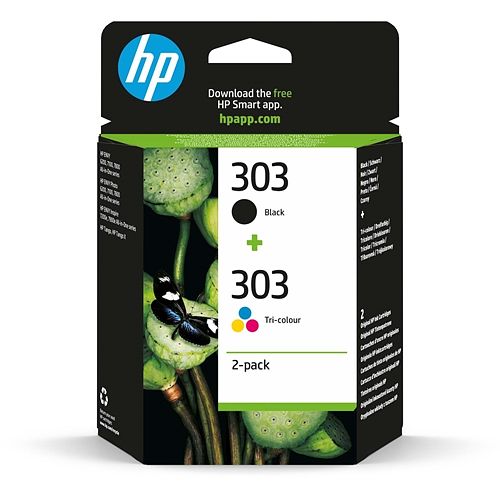 Foto van Hp cartridge 303 2-pack - instant ink (zwart + kleur)