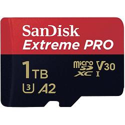 Foto van Sandisk extreme pro™ microsdxc-kaart 1 tb class 10, uhs-i, uhs-class 3, v30 video speed class a2-vermogensstandaard