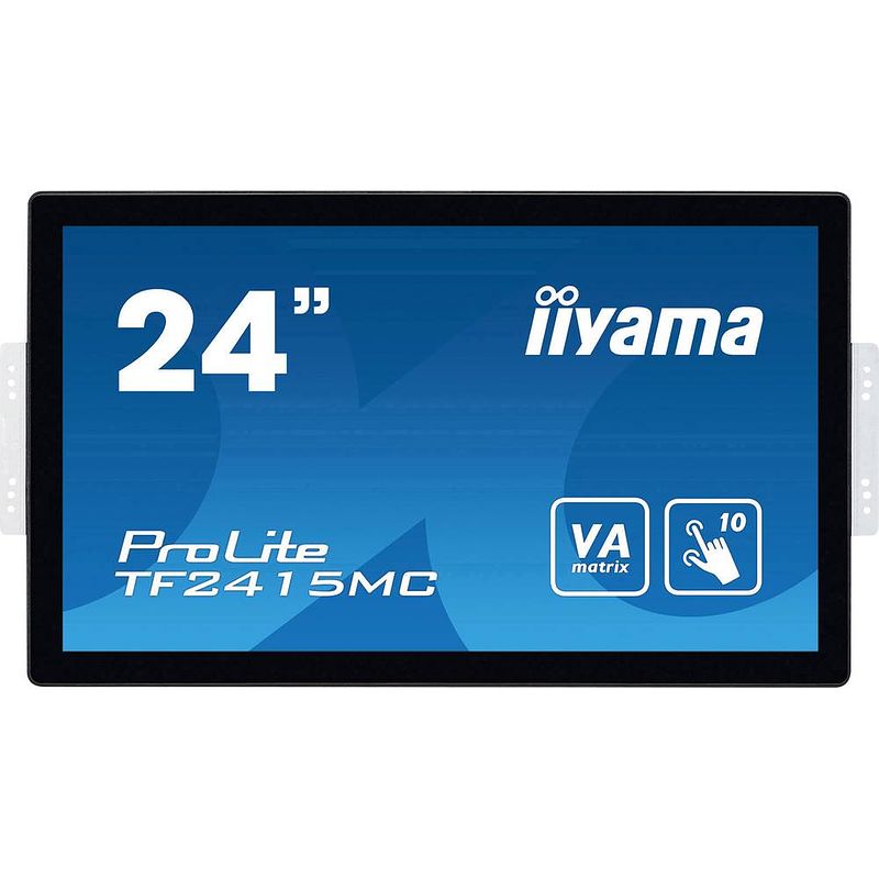 Foto van Iiyama prolite tf2415mc touchscreen monitor energielabel: f (a - g) 60.5 cm (23.8 inch) 1920 x 1080 pixel 16:9 16 ms hdmi, vga, displayport, rj45, jackplug va