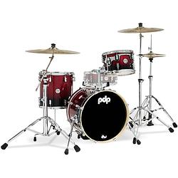 Foto van Pdp drums pdcm18bprb concept maple red/black fade lacquer 3d. bebop shellset