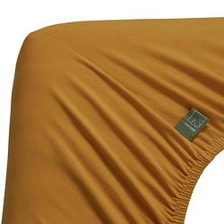 Foto van Beddinghouse dutch design jersey stretch split-topper hoeslaken oker-2-persoons (140/160x200/220 cm)