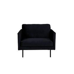 Foto van Zoom fauteuil velours zwart.