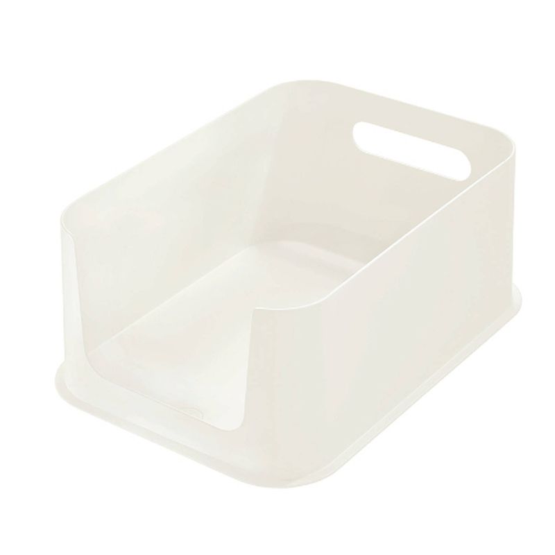 Foto van Idesign - opbergbox met opening, 30.2 x 21.3 x 12.7 cm, kunststof, kokoswit - idesign eco storage