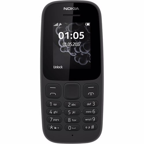 Foto van Nokia mobiele telefoon 105 neo - dual sim + lebara (zwart)