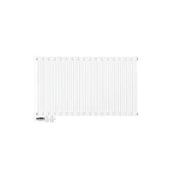 Foto van Paneelradiator enkellaags 600x1020 mm wit met voet aansluitset ml-design