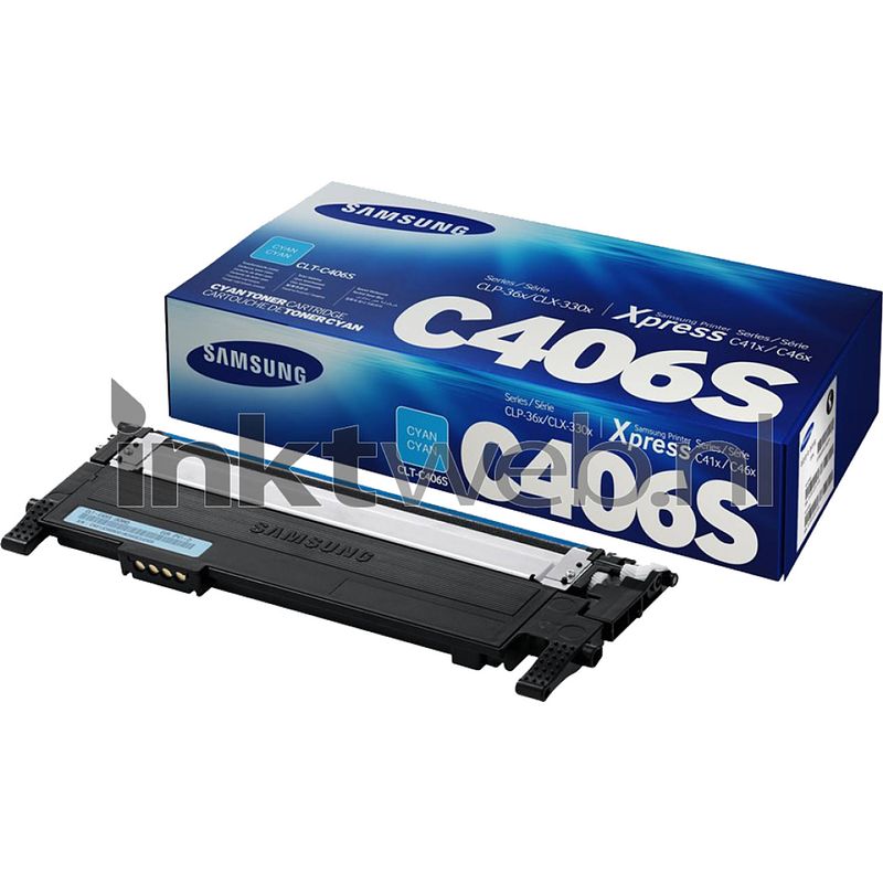 Foto van Samsung clt-c406s cyaan toner