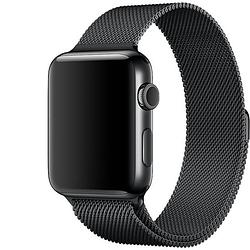 Foto van Smartphoneclip - bandje milanees zwart - voor apple watch 42-44mm