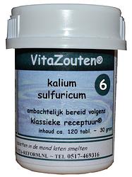 Foto van Vita reform vitazouten nr. 6 kalium sulfuricum 120st