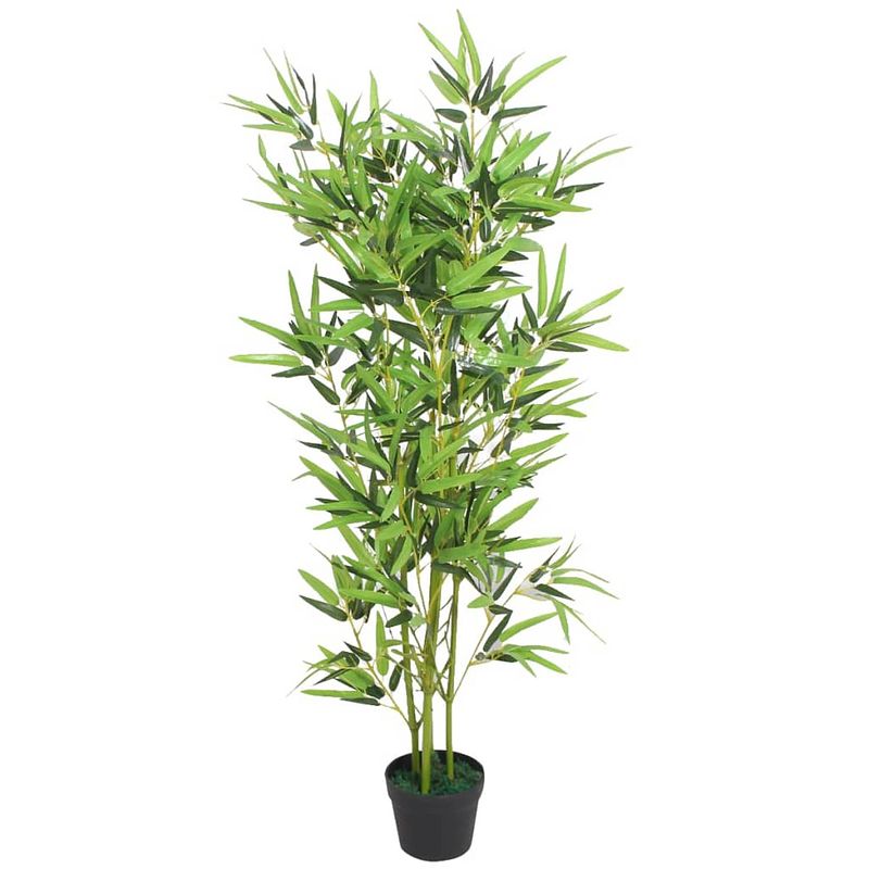 Foto van Vidaxl kunstplant met pot bamboe 120 cm groen