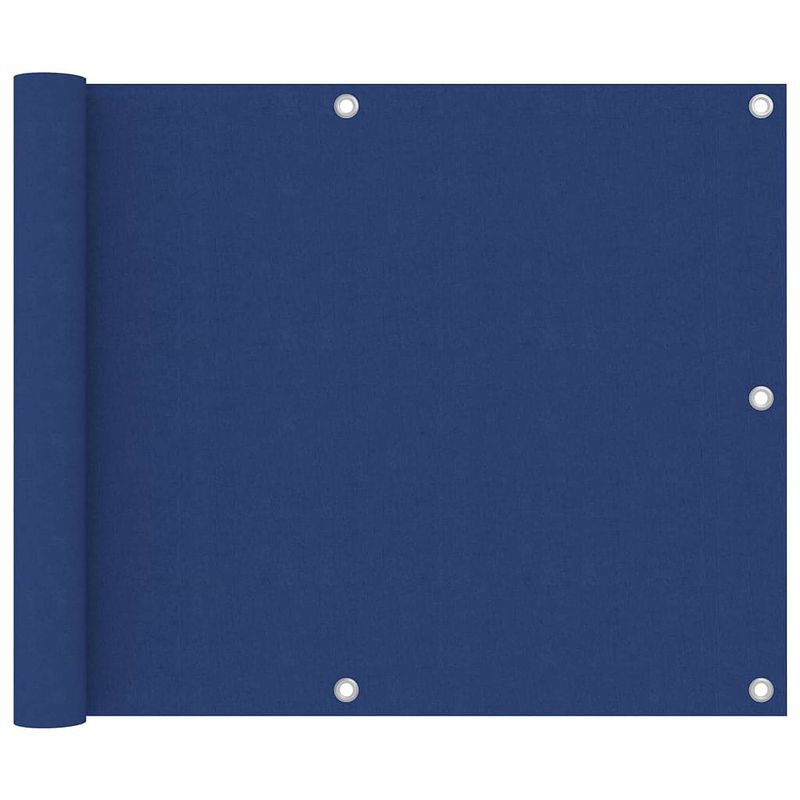 Foto van Vidaxl balkonscherm 75x400 cm oxford stof blauw