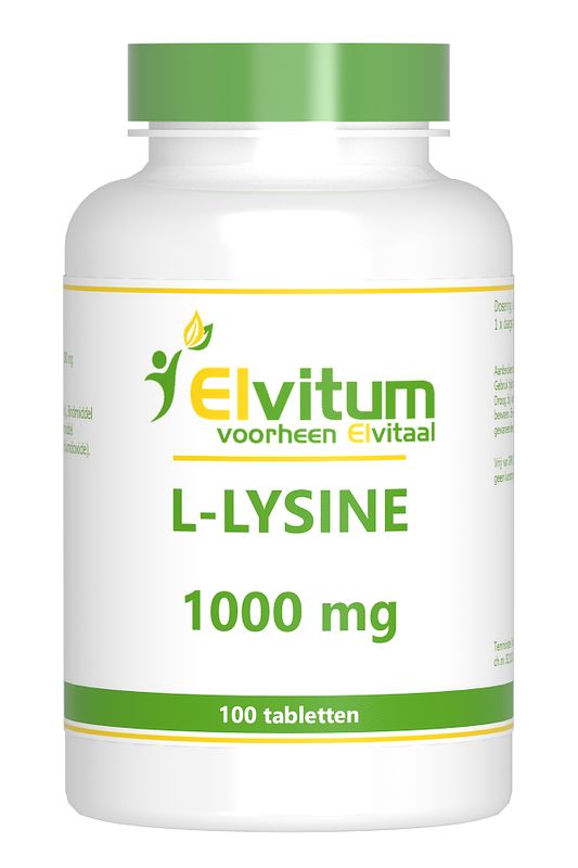 Foto van Elvitum l-lysine 1000mg tabletten
