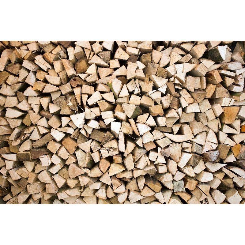 Foto van Dimex timber logs vlies fotobehang 375x250cm 5-banen