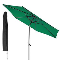 Foto van Parasol groen, ø 300 cm, rond met zwengel, incl. deksel