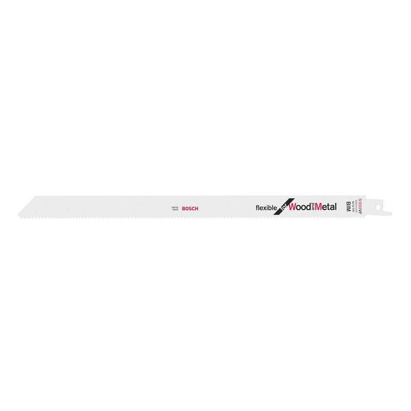 Foto van Bosch accessories 2608656043 reciprozaagblad s 1222 vf, flexible for wood and metal, verpakking van 2 stuks zaagbladlengte 300 mm 2 stuk(s)