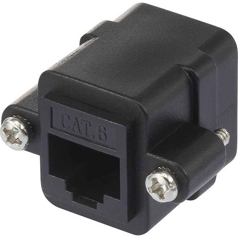 Foto van Renkforce rj45 netwerk adapter cat 6 [1x rj45-bus - 1x rj45-bus] zwart