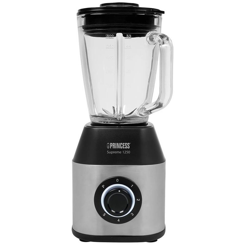 Foto van Princess supreme 1250 blender 1250 w zilver, zwart