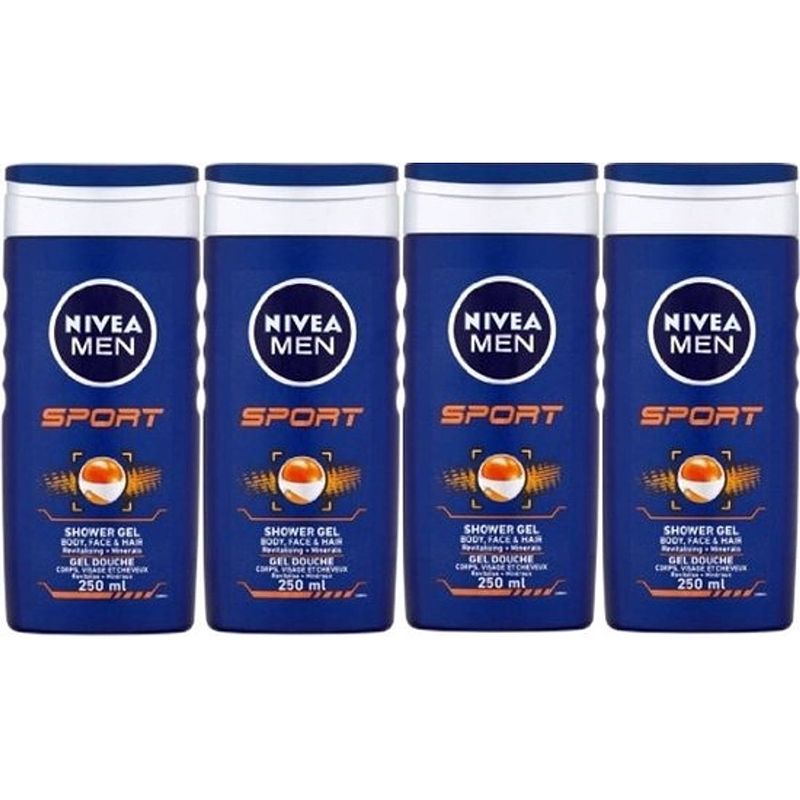 Foto van Men sport 3in1 douchegel - gezicht, lichaam en haar - 5x 250ml