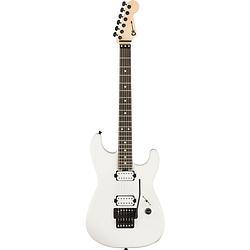 Foto van Charvel jim root signature pro-mod san dimas satin white elektrische gitaar met soft case