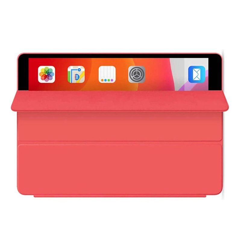 Foto van Hem apple ipad air bookcover rood met siliconenachterkant en hoesjeswebstylus - ipad hoes, tablethoes