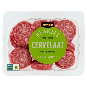 Foto van Jumbo plakjes cervelaat droge worst 100g