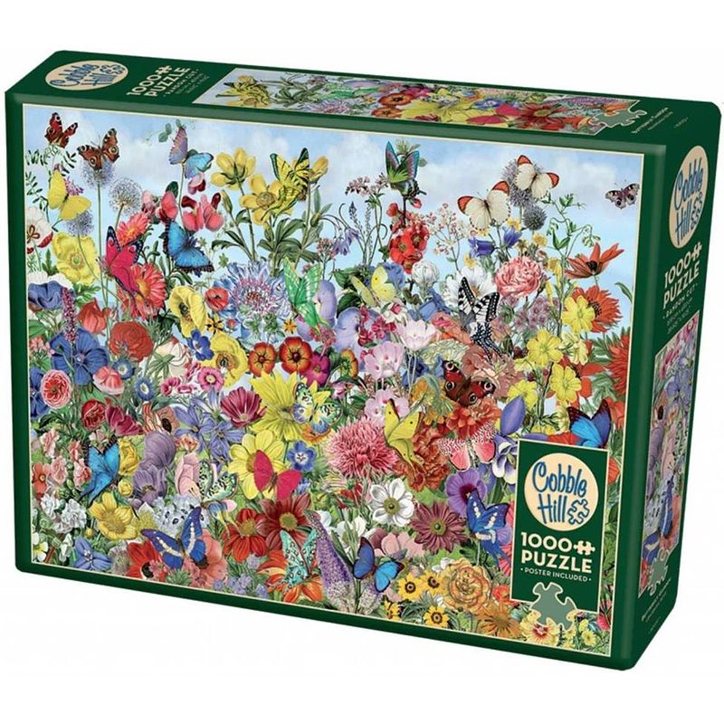 Foto van Cobble hill legpuzzel butterfly garden 1000 stukjes