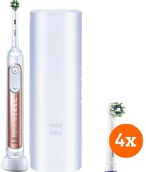 Foto van Oral-b genius x roségoud + crossaction opzetborstels (4 stuks)