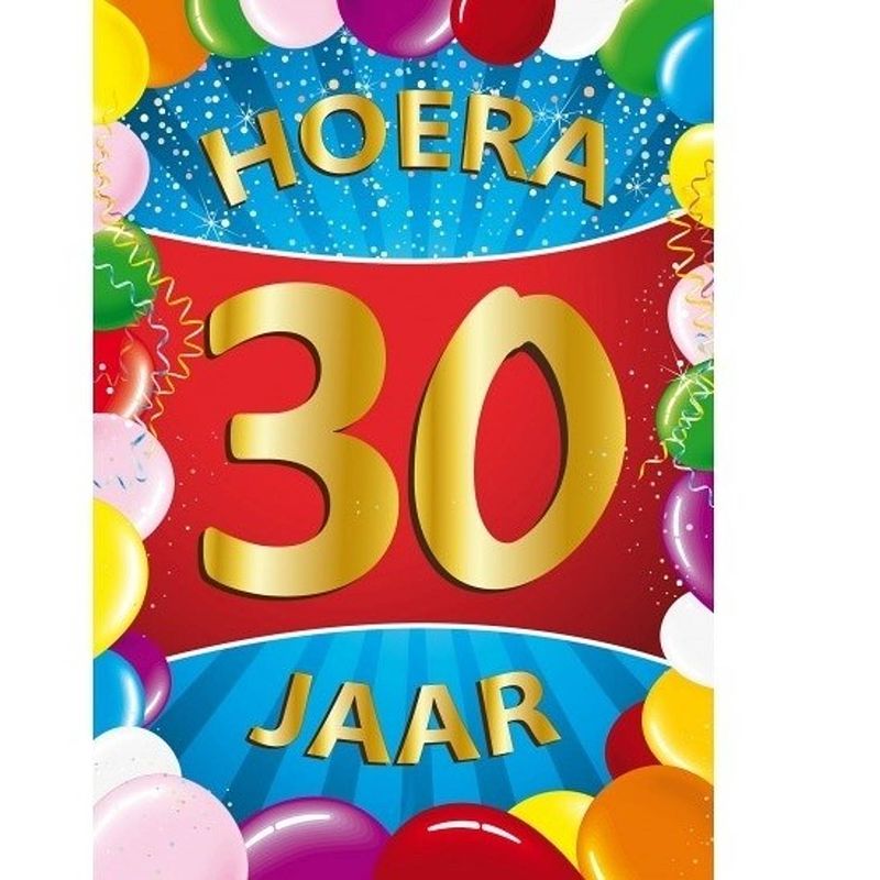 Foto van 2x stuks 30 jaar mega deurposter - feestposters