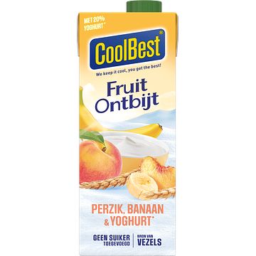 Foto van Coolbest fruitontbijt yoghurt perzikbanaan 0,75l bij jumbo