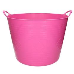 Foto van Flexibele kuip emmer/wasmand rond roze 40 liter - wasmanden