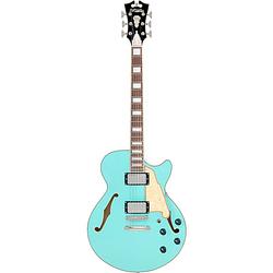 Foto van D'sangelico premier ss surf green semi-akoestische gitaar