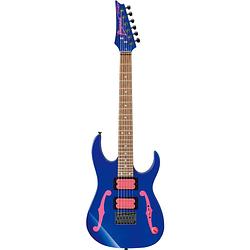 Foto van Ibanez paul gilbert mikro pgmm11-jb jewel blue 3/4-formaat elektrische gitaar