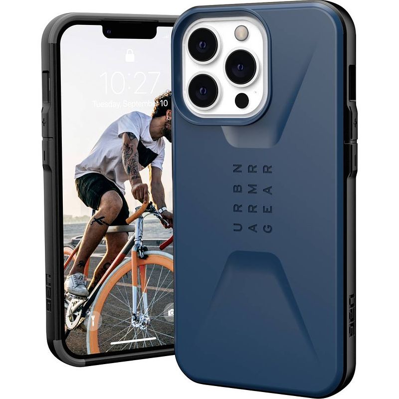 Foto van Urban armor gear civilian case backcover apple iphone 13 pro blauw