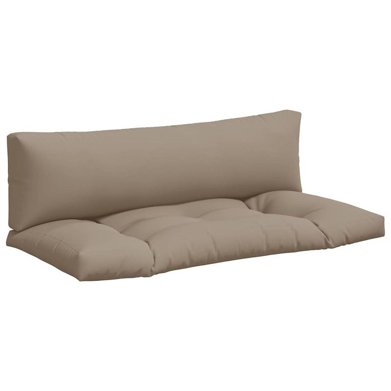 Foto van Vidaxl bankkussens pallet 2 st taupe